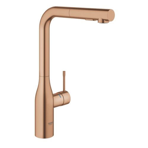 GROHE Essence L konyhai csaptelep kihúzható zuhannyal, kefélt meleg naplemente felülettel - Grohe
