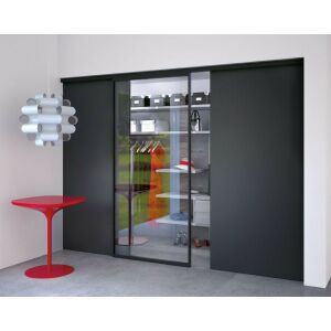 TERNO Evolution tolóajtó szett, ezüst színű, 3000x1500mm. Komplett vasalat szett modern tolóajtókhoz. - Tolóajtó szerelvény