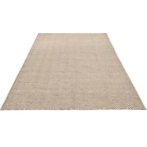 Bakero Flat Chevron szőnyeg, fehér és barna, 90x160 cm - Bakero