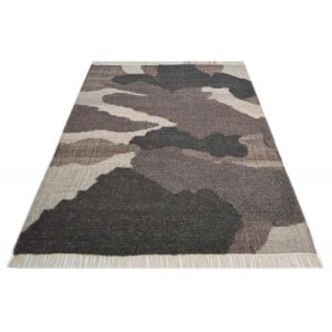 Bakero Sophia dunkelnaturfarbener Teppich, 160x230 cm, handgewebter Wollkelim Teppich - Dekorationen