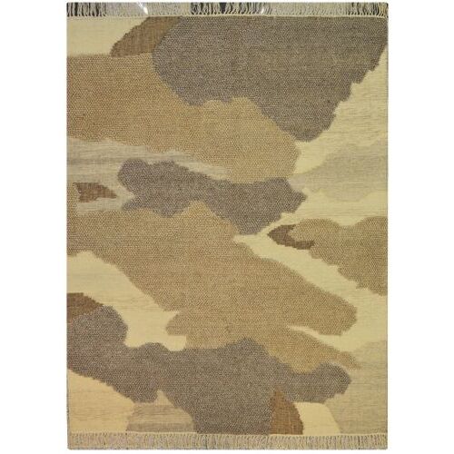 Bakero Sophia hell naturfarbener Teppich, 160x230 cm, Wollkelim Teppich mit abstraktem Muster