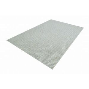 Bakero Serena himmelblauer Teppich, 140x200 cm, schräge Ansicht, geometrisches Design - Innenarchitektur