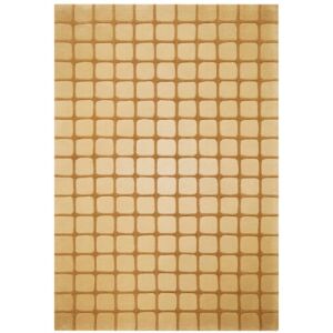 Bakero Casablanca beiger Teppich mit geometrischem Quadratmuster, 70x140 cm - Innenarchitektur