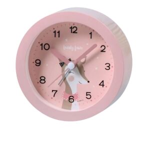  Часовник за детска стая, THD T7, безшумен, светлина за събуждане, аларма, розов