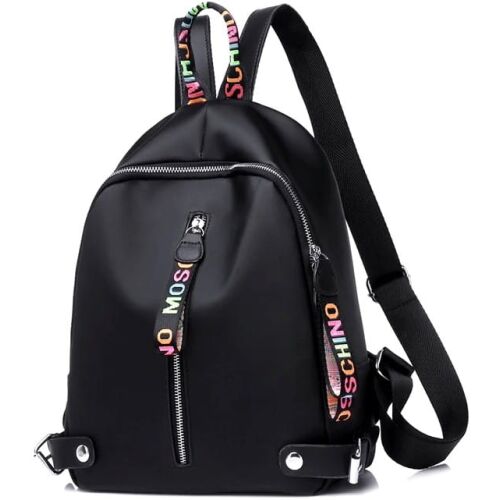 Női hátizsák retro stílusban, fekete, 100% pamut és eco-bőr, 30x25 cm 118031587