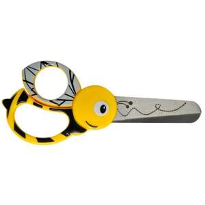 Fiskars Kids Bee Scissors, 13 cm, yellow and black bee design, safe blades - Office accessory