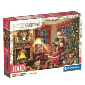 Karácsonyi Santa&#039;s Visit 1000 db-os puzzle Clementoni 122867195 - Puzzle
