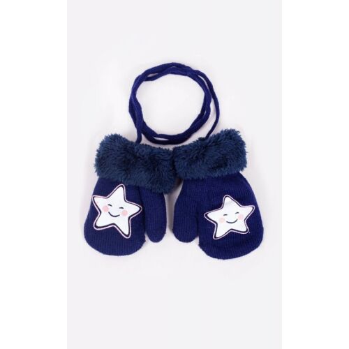 Yo!club téli kesztyű 10 cm - sötétkék/csillag 118099965