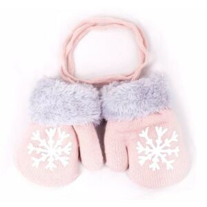Yo!club téli kesztyű 10 cm - halvány rózsaszín/hópihe 118099959 - Yoclub