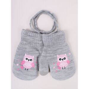 Yo!club téli kesztyű 12 cm - szürke/bagoly 118099962 - Yoclub