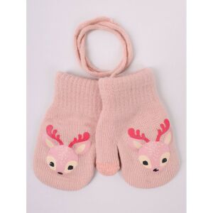 Yo!club téli kesztyű 12 cm - halvány rózsaszín/őzike 118099980 - Yoclub