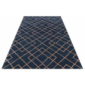 Bakero Highway dunkelblauer Teppich, geometrisches Muster, 122x183 cm - Innenarchitektur