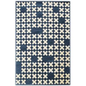 Bakero System tmavomodrý koberec s krížovým vzorom, 153x244 cm - Bakero