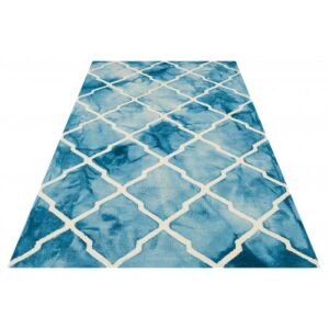 Dywan Bakero Batik niebieski, 153x244 cm, wzór marokański - Projektowanie wnętrz