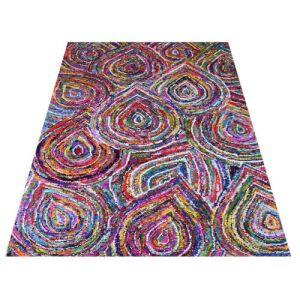 Bakero Chindi 6 Multi Teppich, 122x183 cm, bunter Teppich aus recycelter Baumwolle - Innenarchitektur