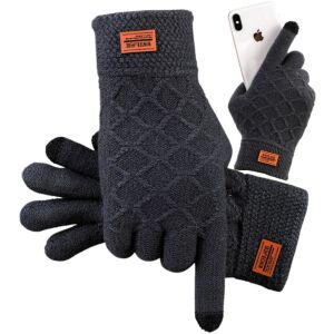 Férfi téli kesztyű érintési funkcióval, fekete, 100% akril fonal, egy méret mindenkinek 118134504 - Férfi kesztyű