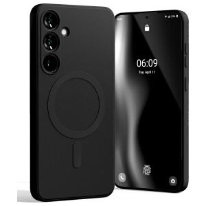 Mercury Semi-Silicone MagSafe-kompatibilis tok Samsung Galaxy S24 FE - fekete 118139025 - Mercury