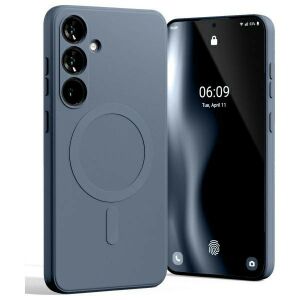 Mercury sötétkék félszilikon MagSafe kompatibilis tok Samsung Galaxy S24 FE telefonhoz - Mercury