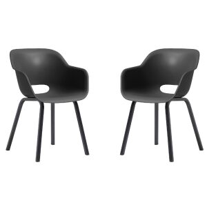 Keter Noa Duo grafit műrattan kerti szék készlet (2 darab), modern kültéri ülőalkalmatosság - Keter