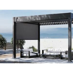 Rojaplast bioklimatikus pergolához textil oldalfal - 3,6 méteres oldalra, sötétszürke ( kiegészítő ) 118139780 - Pergola