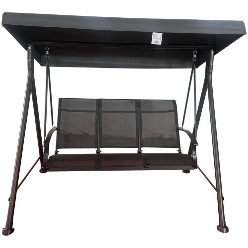 Rojaplast Hollywood II szürke fém kerti hintaágy árnyékolóval