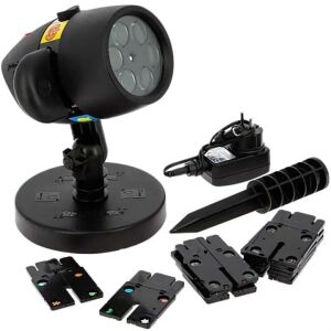 S DEPOT® projektor, különböző ünnepi témákkal, kültéri használatra, fekete