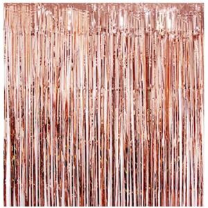 S DEPOT® dekoratív függöny, fémes rózsa arany fóliából, születésnapi bulikra