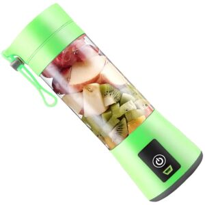 Mini blender portabil, S DEPOT®, conectat prin USB, electric, pentru prepararea de sucuri pentru un stil de viata sanatos, verde