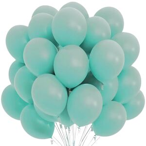 100 db S DEPOT® latex lufi készlet, bulikra, rendezvényekre, születésnapokra, türkiz