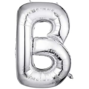 Fólia lufi S DEPOT®, ezüst, B betű alakú, 40 cm