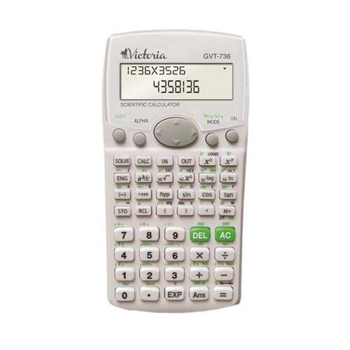 Calculator, științific, 283 de funcții, VICTORIA OFFICE, "GVT-736", alb