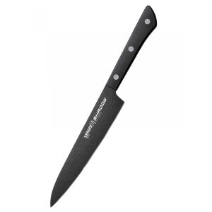 Samura Shadow Universalmesser, AUS-8 Stahl, 15 cm, schwarz - Küchenmesser