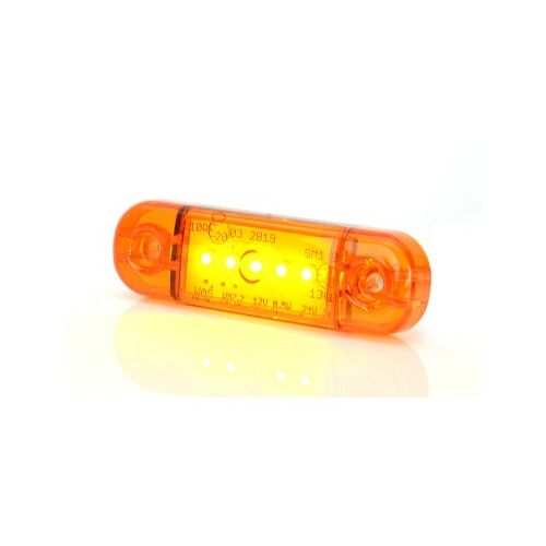 Narancssárga LED oldalsó jelzőlámpa teherautókhoz és pótkocsikhoz, 12V-24V, 711 W97.2