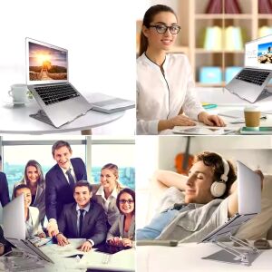 Verstellbarer Aluminium Laptop-Ständer – Ergonomisch und Tragbar, für Geräte von 10 bis 17,3 Zoll