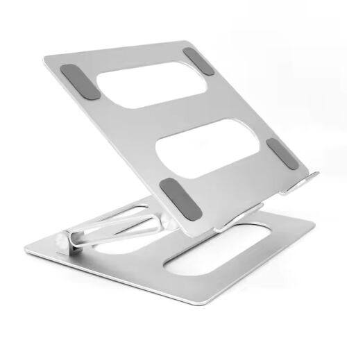 Állítható Alumínium Laptop és Tablet Tartó, Multifunkcionális, Összecsukható, 10-17 col közötti méretekhez, Maximális teherbírás: 20 kg, Ezüst – Ideális irodai, otthoni és utazási használatra