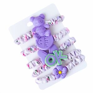 Súprava froté gumičiek 5v1 na karte Sweet GUM126 118179217 - Žuvačka na vlasy