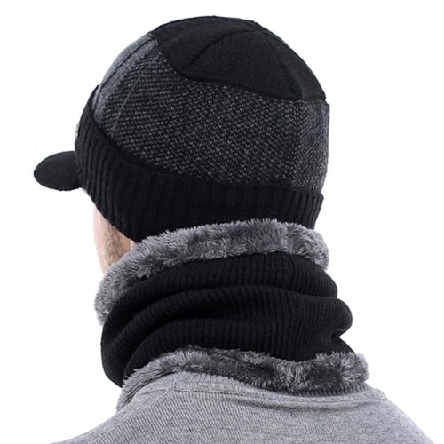 Férfi téli szett – baseballsapka és alagútkémény, fekete, akrilszálas, egy méret 121081222