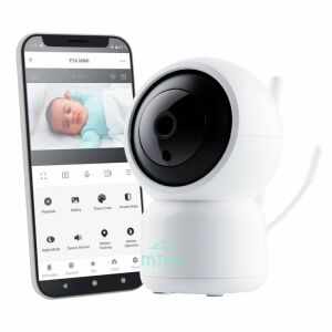 Smart baby monitor ETA MIMI 6306 90000, detectie miscare, sunet si temperatura, ZOOM, alb 118181035 - Eta