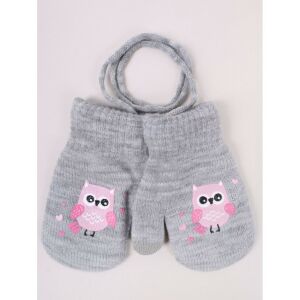 Yo!club téli kesztyű 12 cm - szürke/bagoly 118200587 - Yoclub