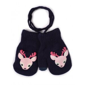 Yo!club téli kesztyű 12 cm - sötétkék/őzike 118200605 - Yoclub