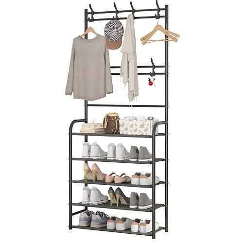 @S Depot Fém cipőtartó 4 polccal ArteNova, fekete 143403878