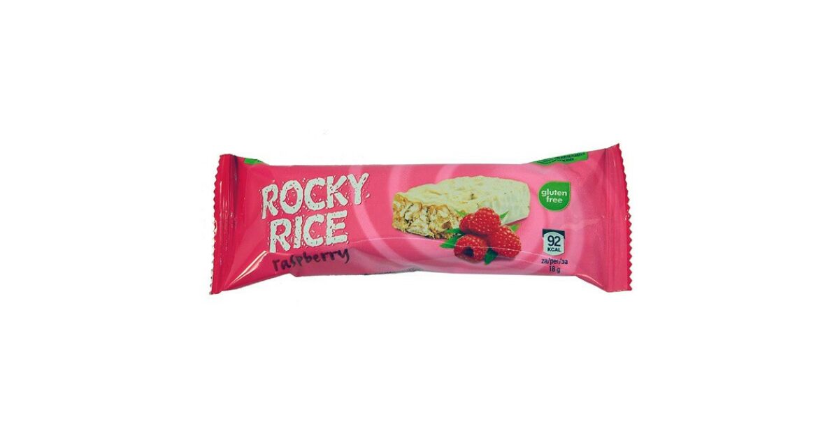 Rocky Rice puffasztott rizsszelet fehércsokis málna 18 g | Pepita.hu