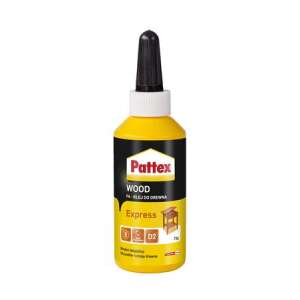 Pattex Лепило за дърво Wood Express, 75g, за дърво, бързосъхнещо, D2 водоустойчиво, прозрачно - Henkel