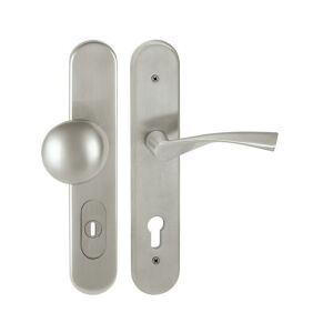 TWIN DAVID/ALA HTSI P4500 DEF KPZR/XR 90mm Inoxchrom ajtókilincs szett gömb alakú fogantyúval és kulcslyukkal - Twin