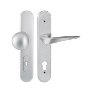 TWIN DAVID/ARIA HTSI P4500 DEF PZR/CH-SAT 92mm ajtókilincs garnitúra, matt króm felület, biztonsági típus - Twin