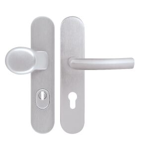 TWIN HARMONIA DEF PZ/F1 92mm ezüst színű ajtókilincs garnitúra pajzzsal, PZ zárhoz - Ajtó