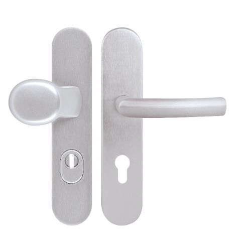 TWIN HARMONIA DEF PZ/F1 92mm ezüst színű ajtókilincs garnitúra pajzzsal, PZ zárhoz