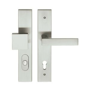 TWIN TUKE HTSI DEF PZR/XR 90mm biztonsági ajtókilincs garnitúra, inoxchrom kivitel, PZ cilinderzár típus - Twin