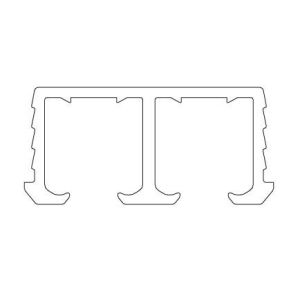 TERNO Living Top Vetro horní vedení dvojité elox stříbrný 2m 118237106 - Terno