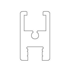 TERNO Living Top Vetro felső rögzítő profil elox ezüst 3m 118237107 - Terno